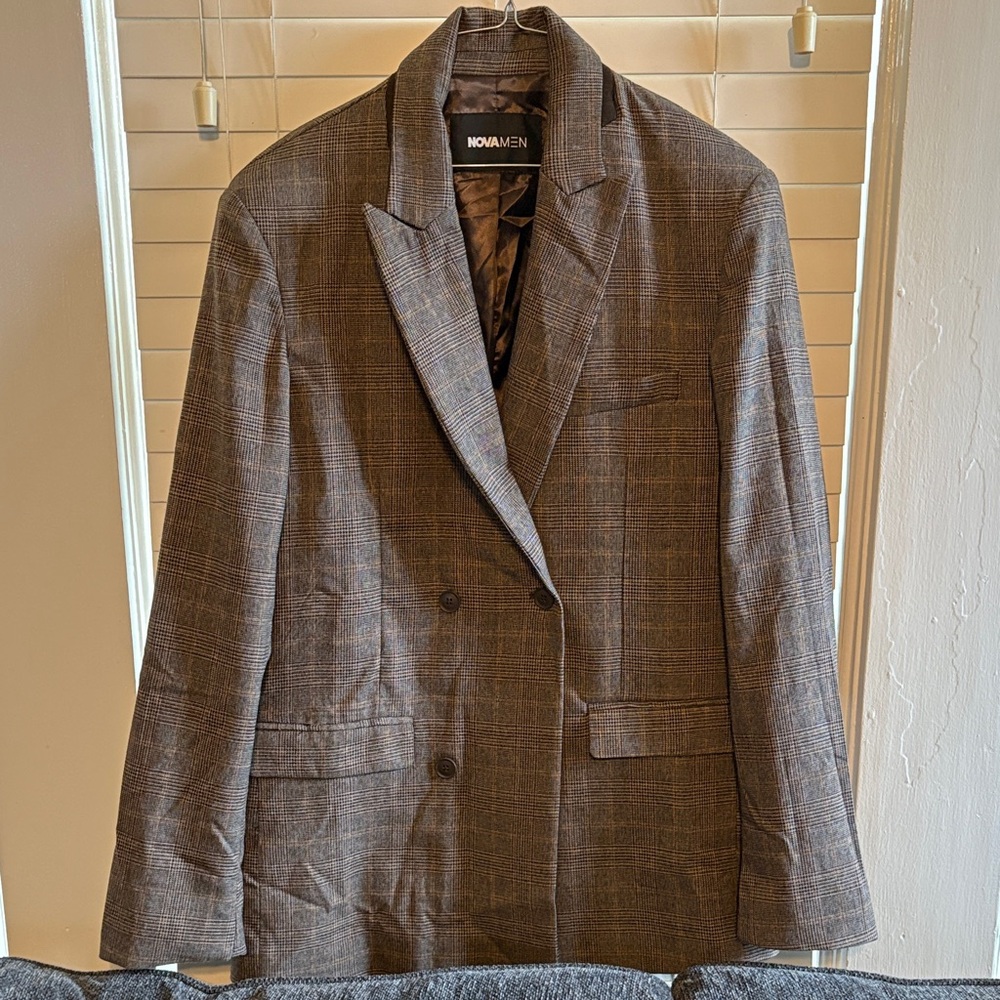 Fashion Nova Men's Checkered Blazer